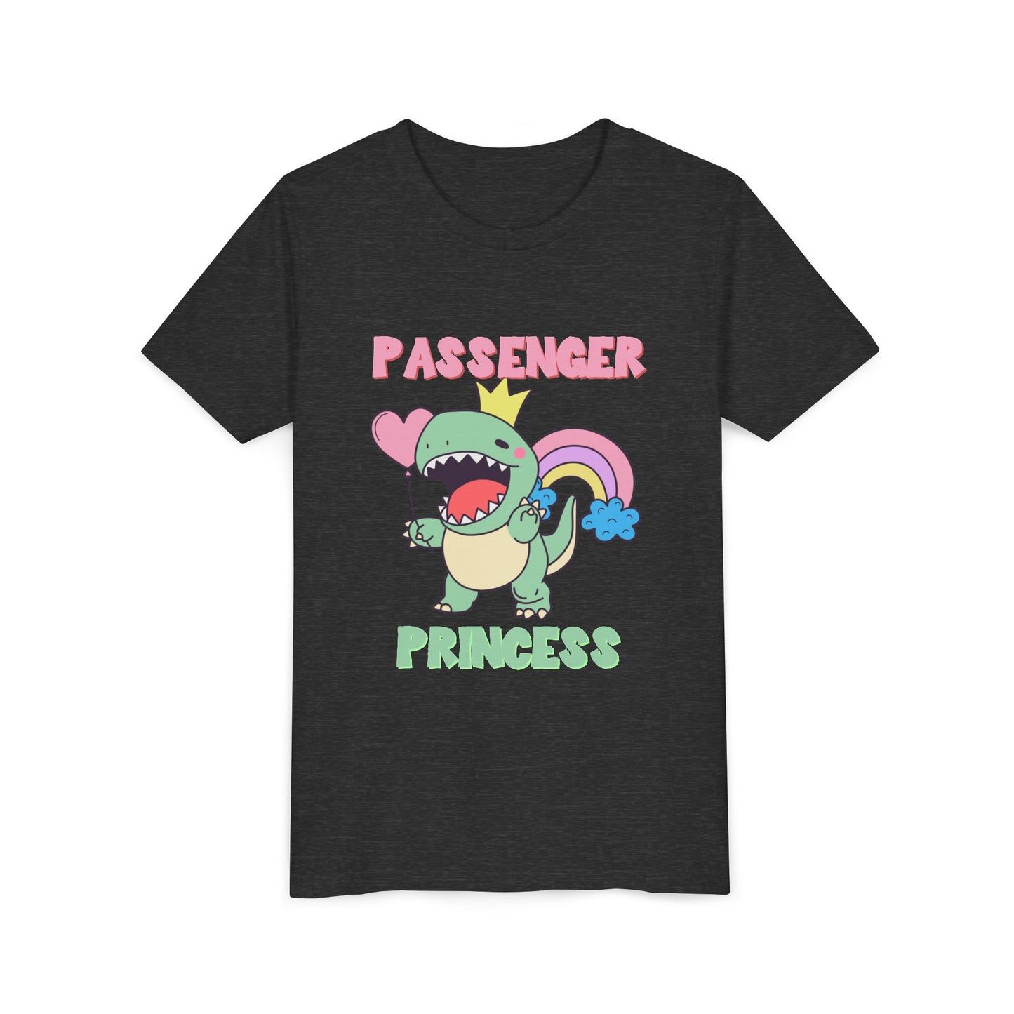 Passenger Princess Rex Youth Size T-Shirt for kids who love dinosaurs