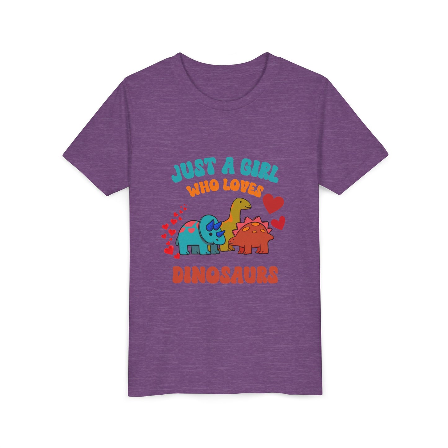Just a Girl Who Loves Dinosaurs Youth Size T-Shirt Stem Tweens and Teens who Love Dinosaurs Tshirts
