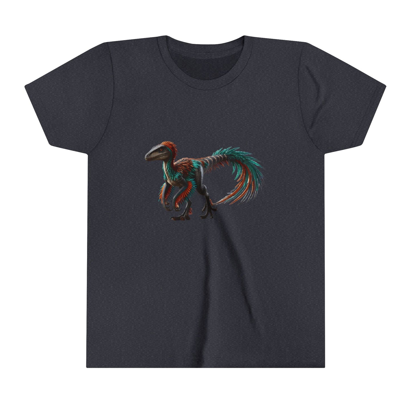 Youth Bright & Bold Velociraptor Tee β Adorable Dino Fun in Orange & Green! π¦ππΏ - Unisex Jersey Short Sleeve Tee Super Comfy Dino T-Shirt Gift