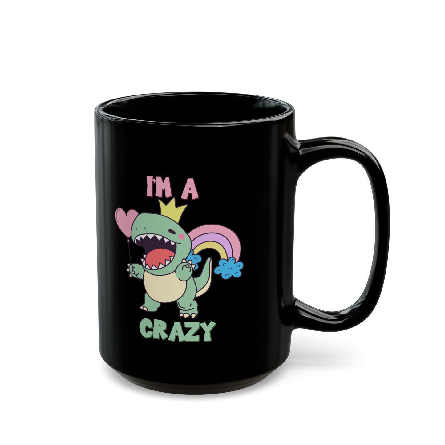 Crazy Cretaceous Cutie Black Mug (11oz, 15oz)