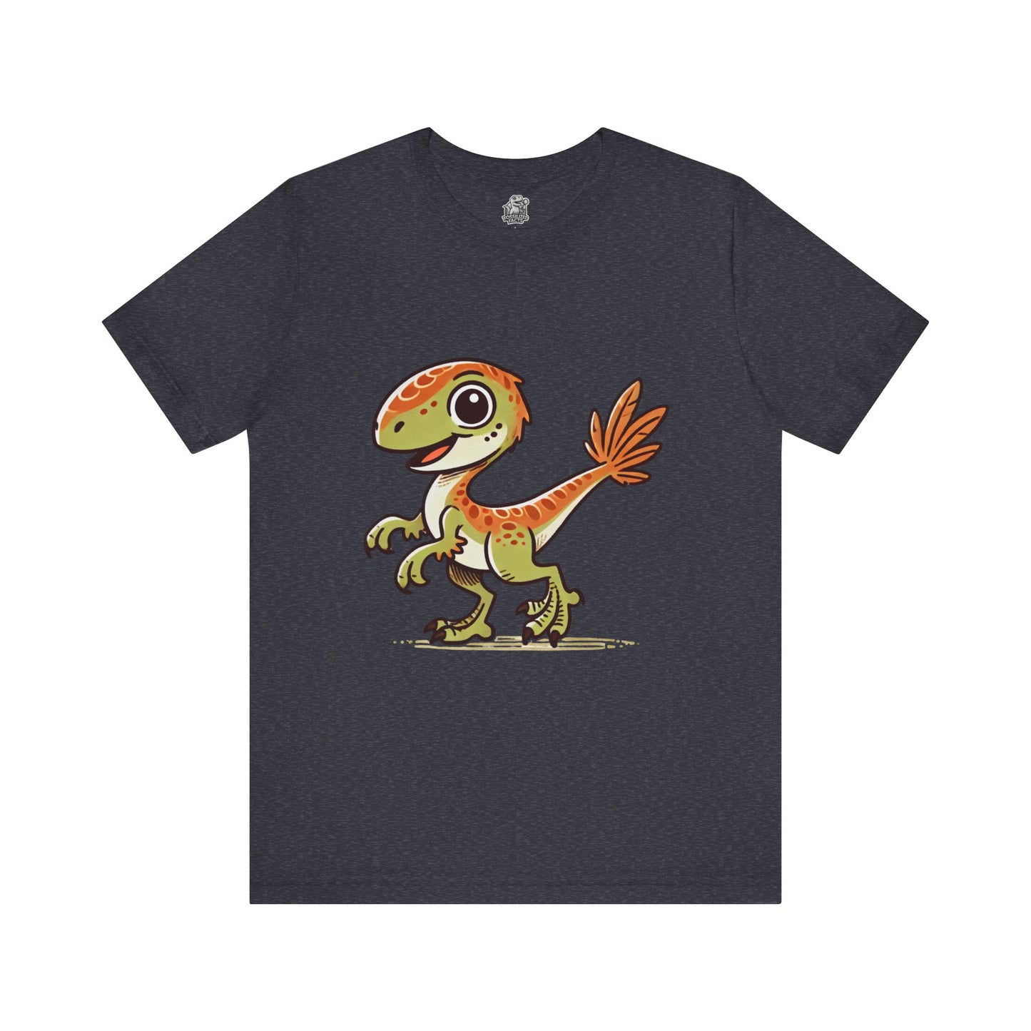 Playful Green Velociraptor Tee β Cute Dino Style with a Splash of Fun! π¦ππΏ - Unisex Jersey Short Sleeve Tee Super Comfy Dino T-Shirt Gift
