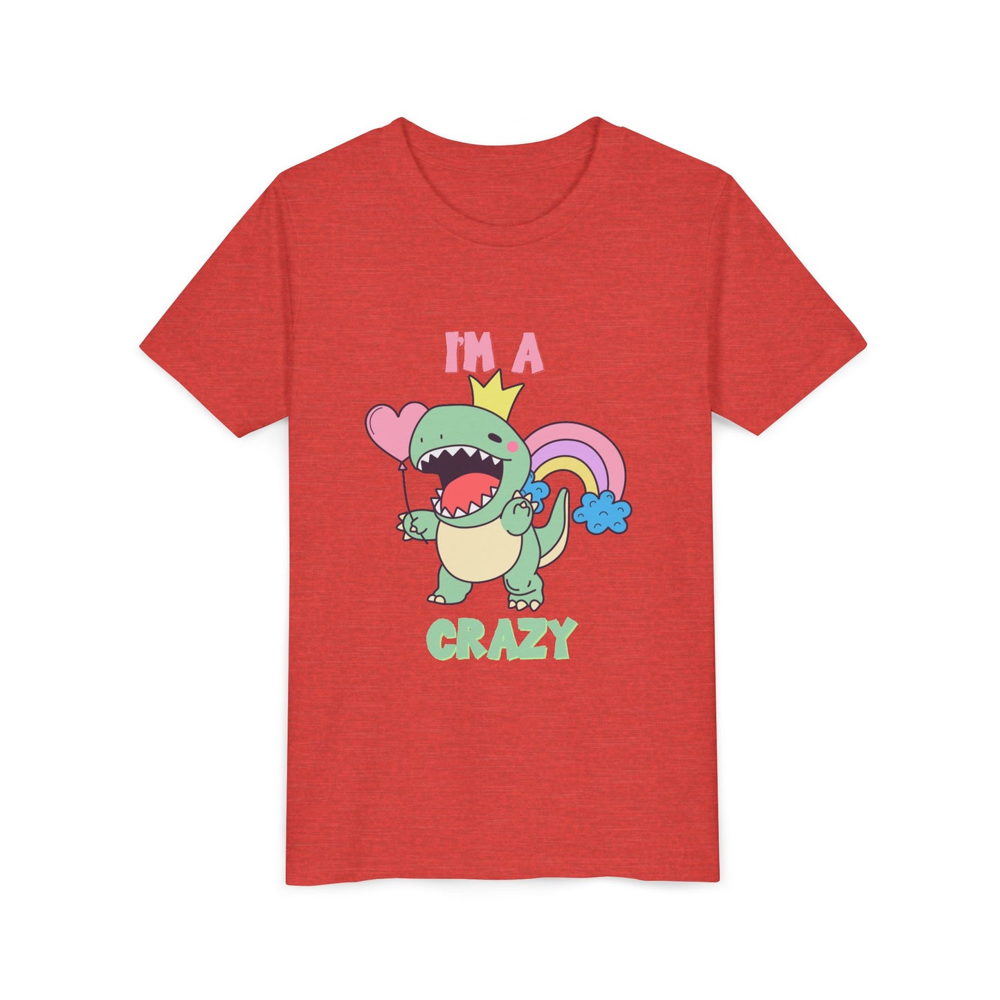 Crazy Cretaceous Cutie Youth Size T-Shirt for kids who love dinosaurs