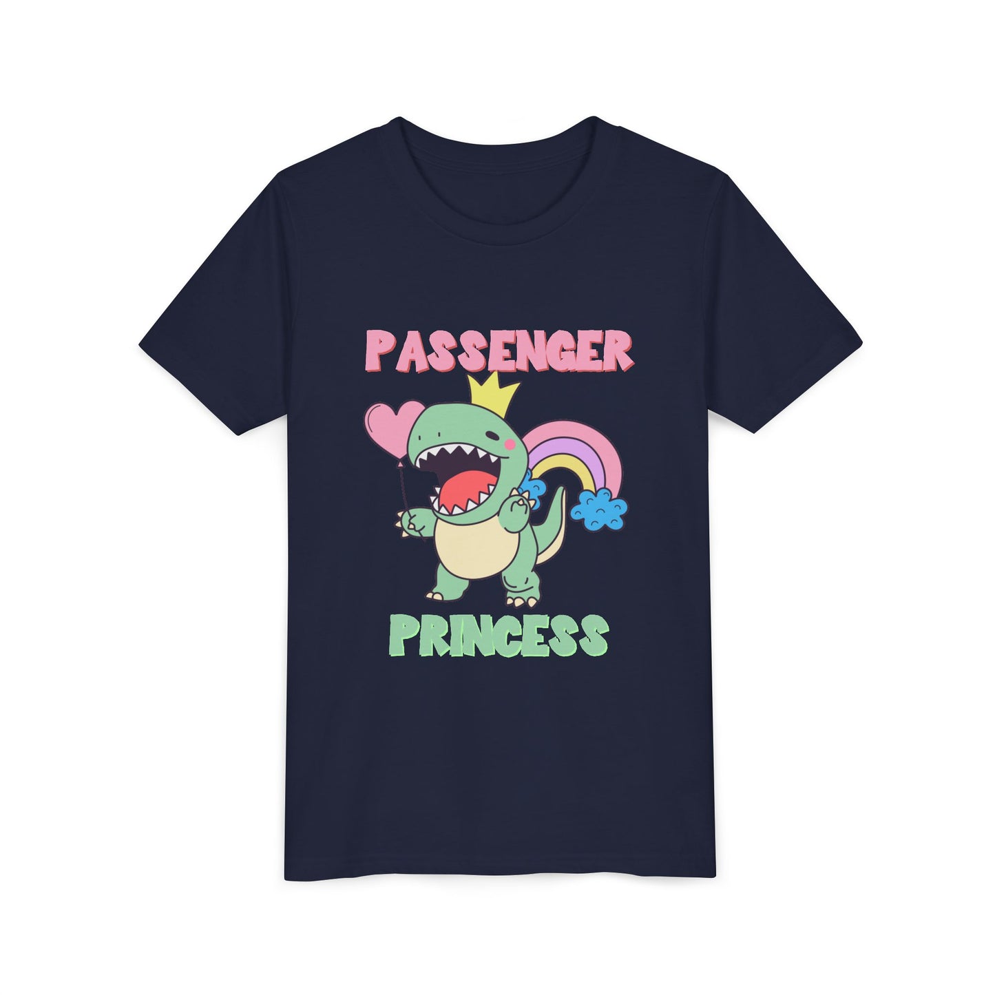 Passenger Princess Rex Youth Size T-Shirt for kids who love dinosaurs