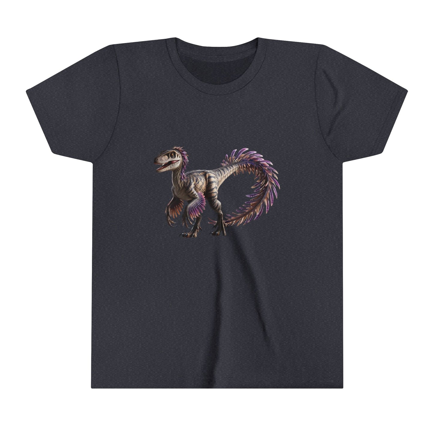 Youth Majestic Feathered Velociraptor Tee β Fierce, Fabulous, and Full of Flair! π¦πβ¨ - Unisex Jersey Short Sleeve Tee Super Comfy Dino T-Shirt Gift