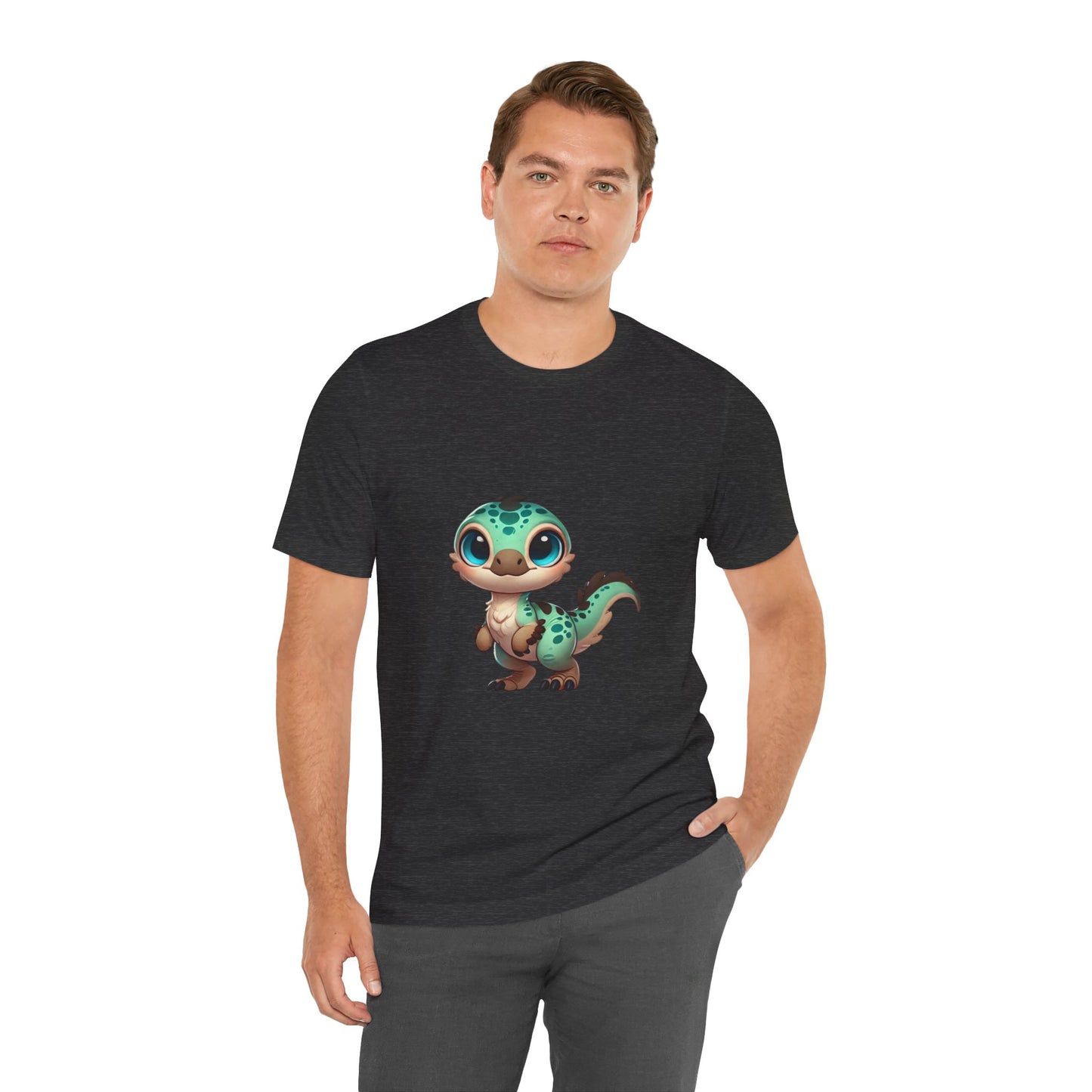 Adorable Baby Velociraptor Tee – Cuteness Overload for Dino Lovers! 🦖💚✨ - Unisex Jersey Short Sleeve Tee Super Comfy Dino T-Shirt Gift