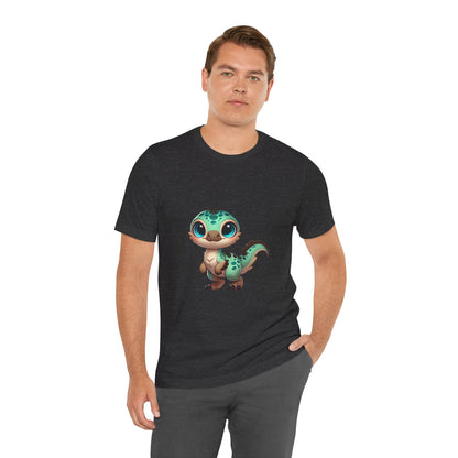 Adorable Baby Velociraptor Tee – Cuteness Overload for Dino Lovers! 🦖💚✨ - Unisex Jersey Short Sleeve Tee Super Comfy Dino T-Shirt Gift