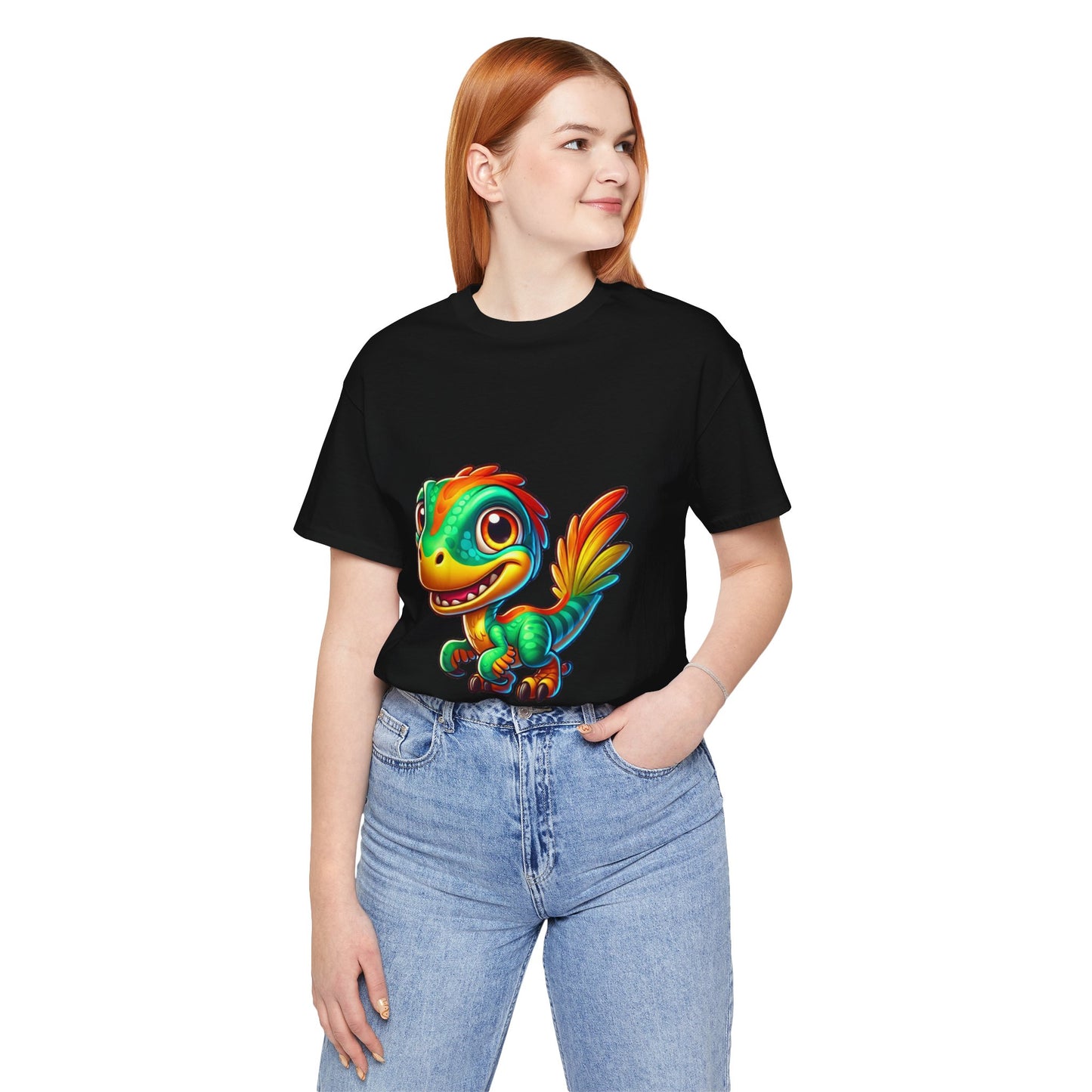 Smiley Velociraptor- Unisex Jersey Short Sleeve Tee Super Comfy Dino T-Shirt Gift