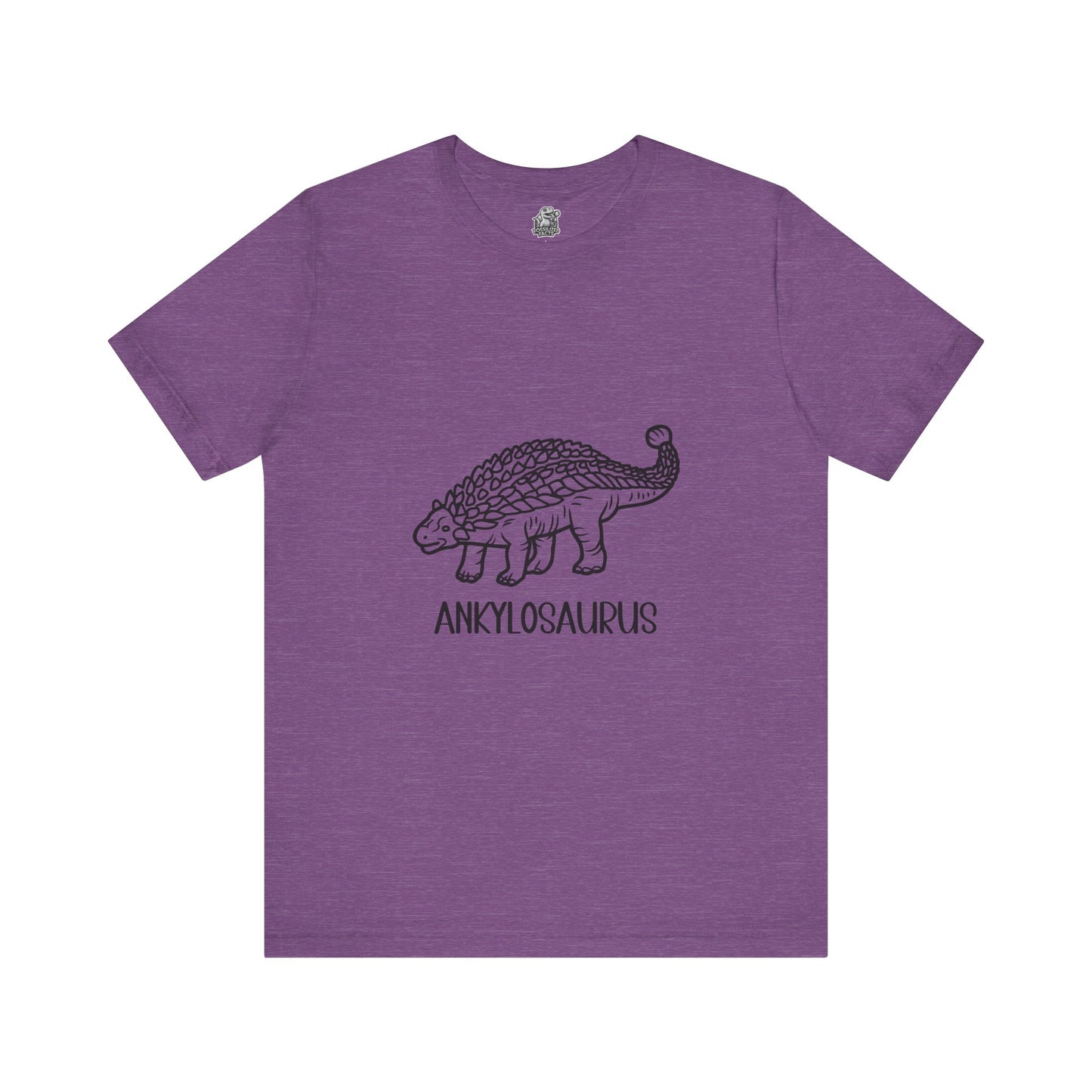 Outlined Ankylosaurus Black Graphic - Unisex Jersey Short Sleeve Tee Super Comfy Dino T-Shirt Gift