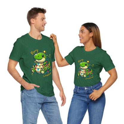 Tree Rex Merry Christmas Larry- Unisex Jersey Short Sleeve Tee Super Comfy Dino T-Shirt Gift