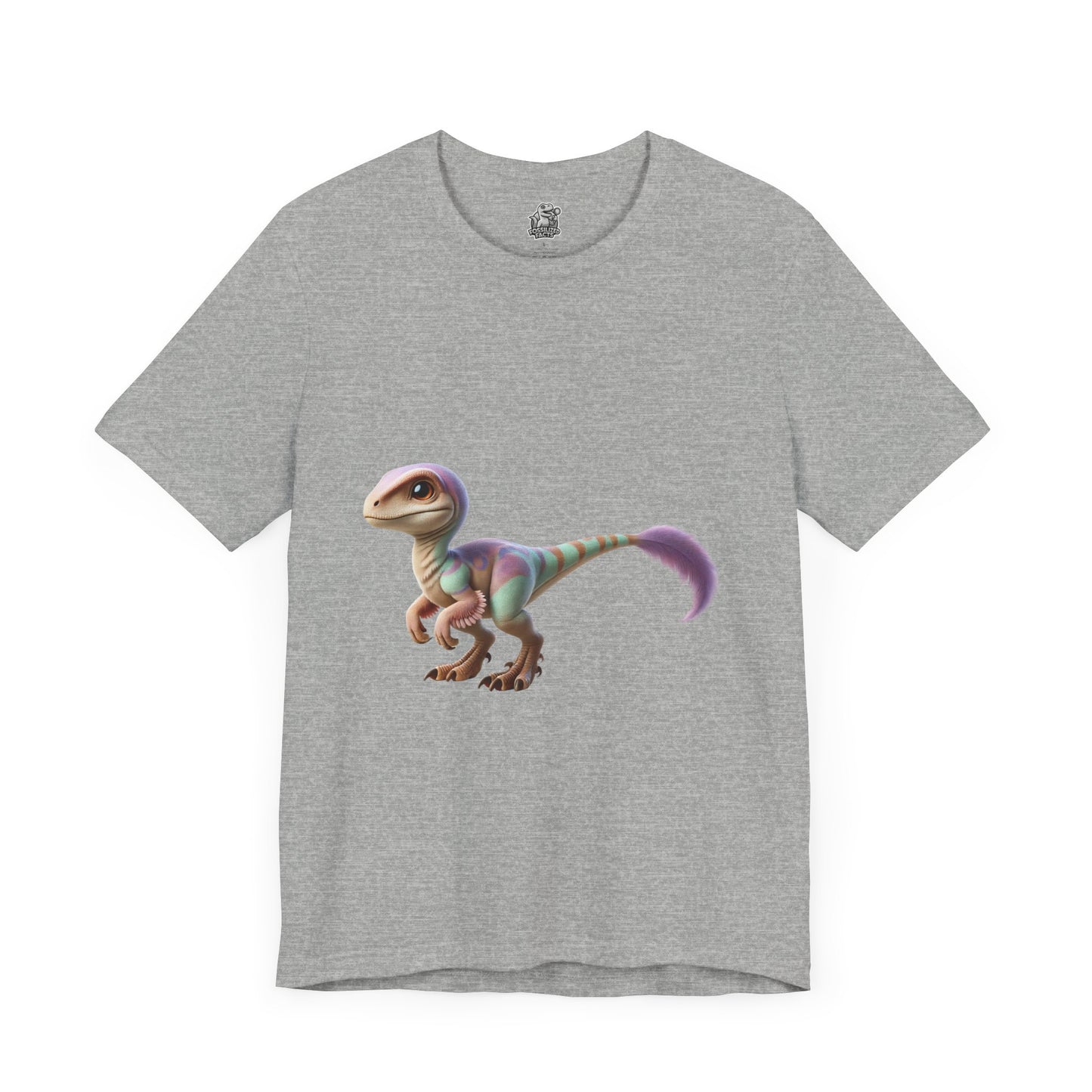 Dreamy Pastel Velociraptor Tee – Soft & Stylish Dino Vibes in Lavender & Mint! 🦖💜🌿 - Unisex Jersey Short Sleeve Tee Super Comfy Dino T-Shirt Gift