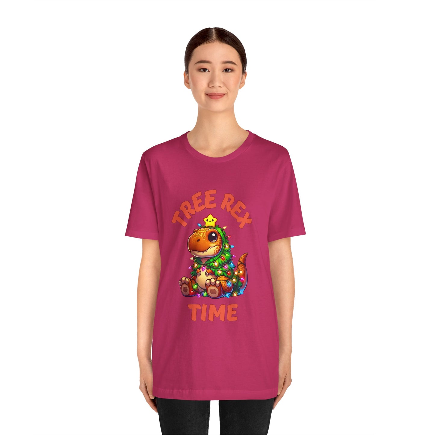 Tree Rex Time Christmas Kevin - Unisex Jersey Short Sleeve Tee Super Comfy Dino T-Shirt Gift