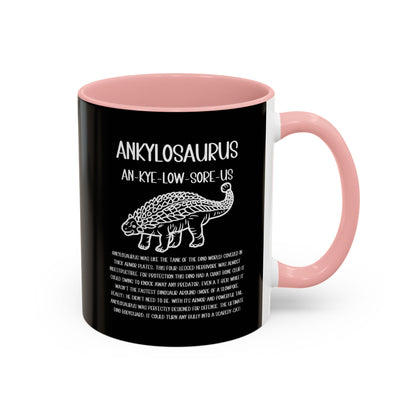 Outlined Ankylosaurus Mug with Detailed White Graphic Amazing Gift for the Dino Lovers in your life