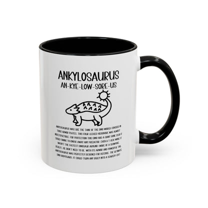 Cute Ankylosaurus Mug with Detailed Black Graphic Amazing Gift for the Dino Lovers in your life