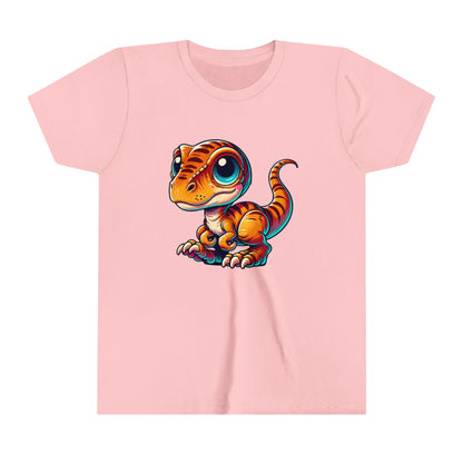 Youth Adorable Orange Baby Dinosaur Plush – Perfect for Kids and Dino Fans! - Unisex Jersey Short Sleeve Tee Super Comfy Dino T-Shirt Gift