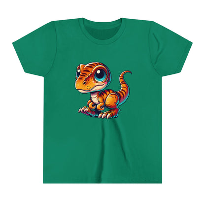 Youth Adorable Orange Baby Dinosaur Plush – Perfect for Kids and Dino Fans! - Unisex Jersey Short Sleeve Tee Super Comfy Dino T-Shirt Gift