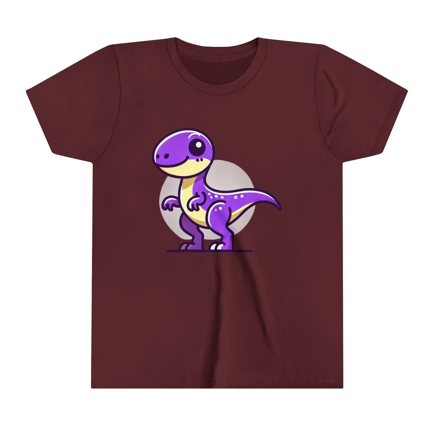 Youth Adorable Purple Dino Tee – Perfect for Little Dinosaur Lovers! 💜🦖 - Unisex Jersey Short Sleeve Tee Super Comfy Dino T-Shirt Gift