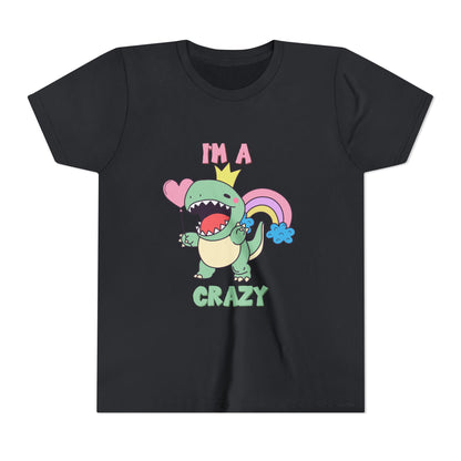 Crazy Cretaceous Cutie Youth Size T-Shirt for kids who love dinosaurs