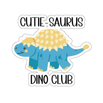 Ankylosaurus Cutie Saurus Dino Club Blue -  Amazing Kiss-Cut Sticker Gift to dino decorate any surface