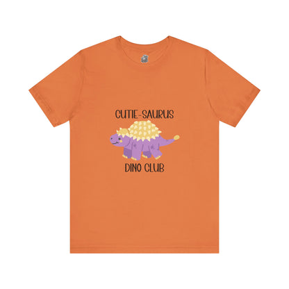 Ankylosaurus Ankylosaurus Cutie Saurus Dino Club Purple - Black Graphic - Unisex Jersey Short Sleeve Tee Super Comfy Dino T-Shirt Gift