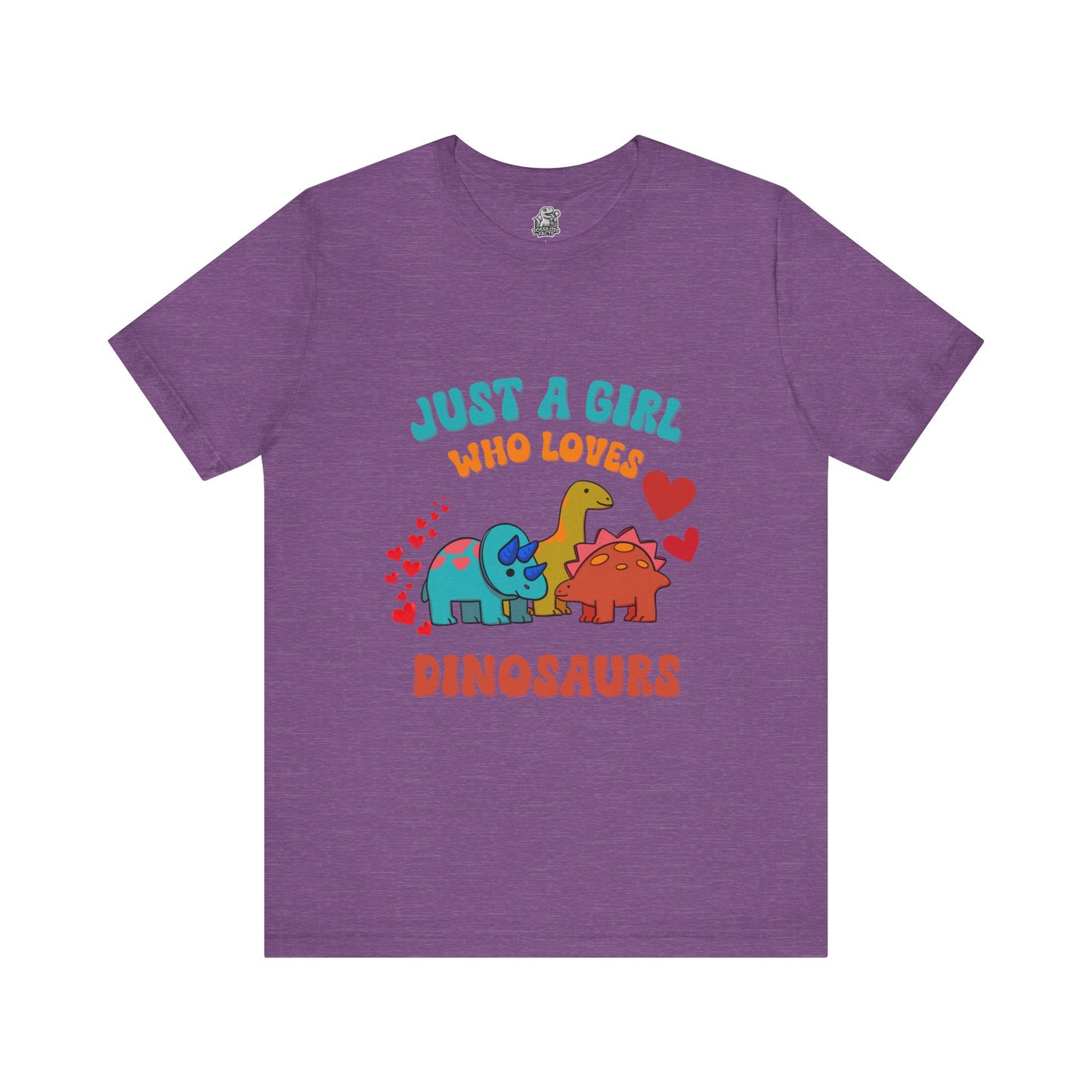 Retro - Just a Girl Who Loves Dinosaurs Unisex T-Shirt – Perfect for Dino Enthusiasts