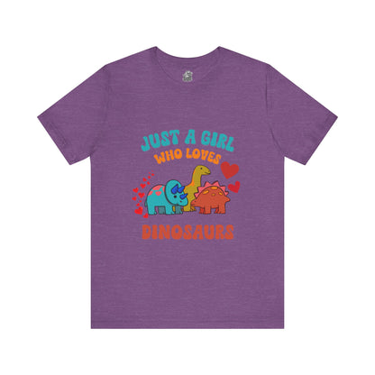 Retro - Just a Girl Who Loves Dinosaurs Unisex T-Shirt – Perfect for Dino Enthusiasts