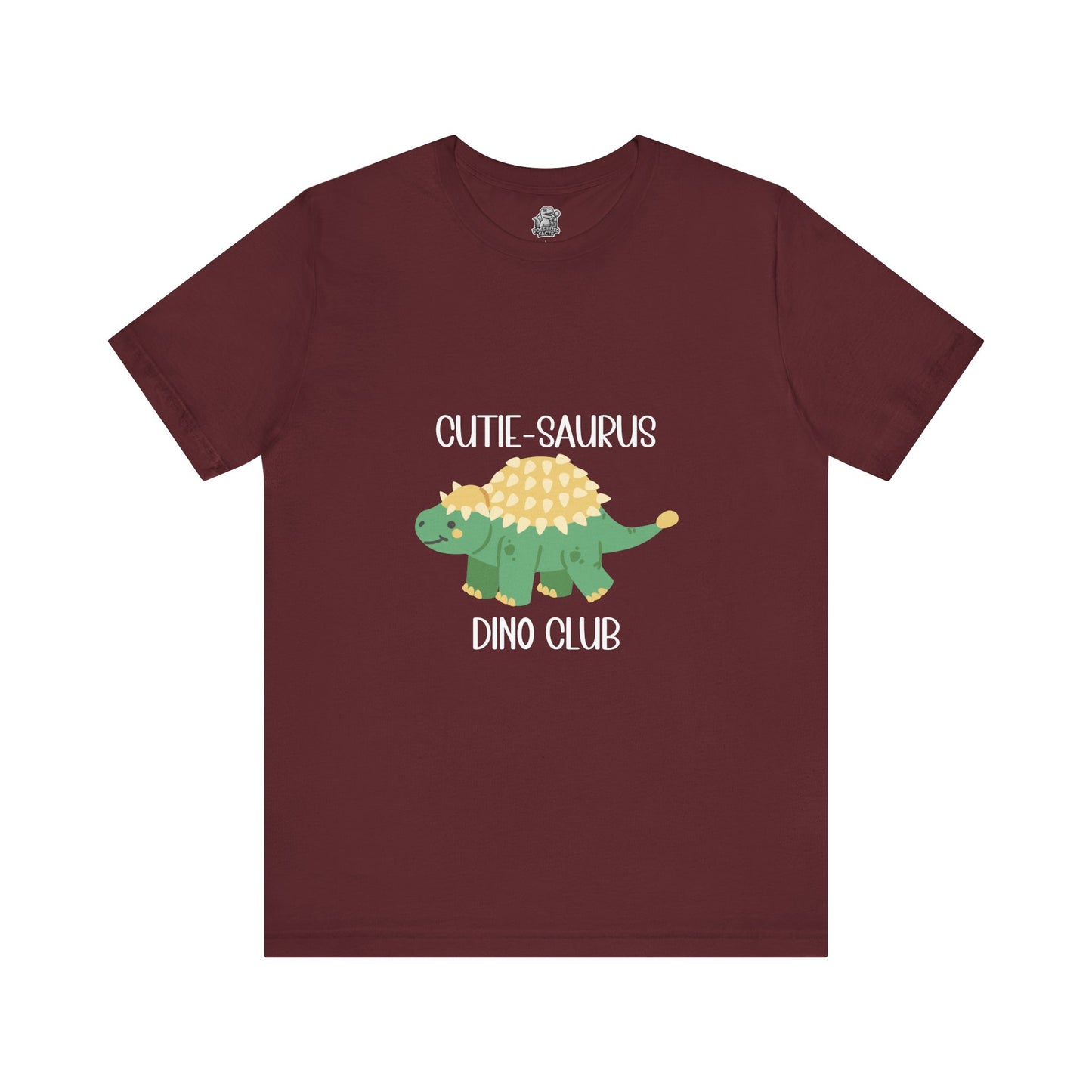 Ankylosaurus Cutie Saurus Dino Club Green - White Graphic - Unisex Jersey Short Sleeve Tee Super Comfy Dino T-Shirt Gift