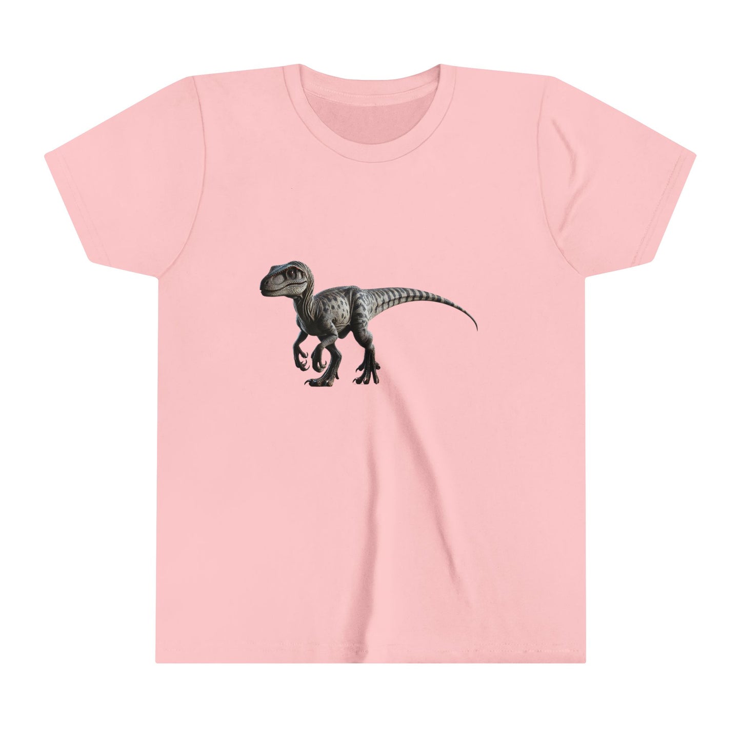 Youth Epic Velociraptor Tee – Unleash the Dino in You! 🦖🍃🧡 - Unisex Jersey Short Sleeve Tee Super Comfy Dino T-Shirt Gift