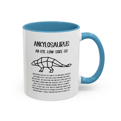 Polygon Ankylosaurus Mug with Detailed Black Graphic Amazing Gift for the Dino Lovers in your life