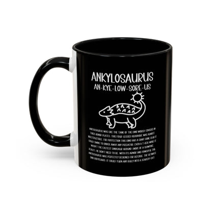 Cute Ankylosaurus Mug with Detailed White Graphic Amazing Gift for the Dino Lovers in your life