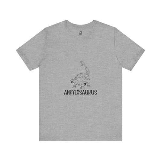 Defensive Ankylosaurus Black Graphic - Unisex Jersey Short Sleeve Tee Super Comfy Dino T-Shirt Gift