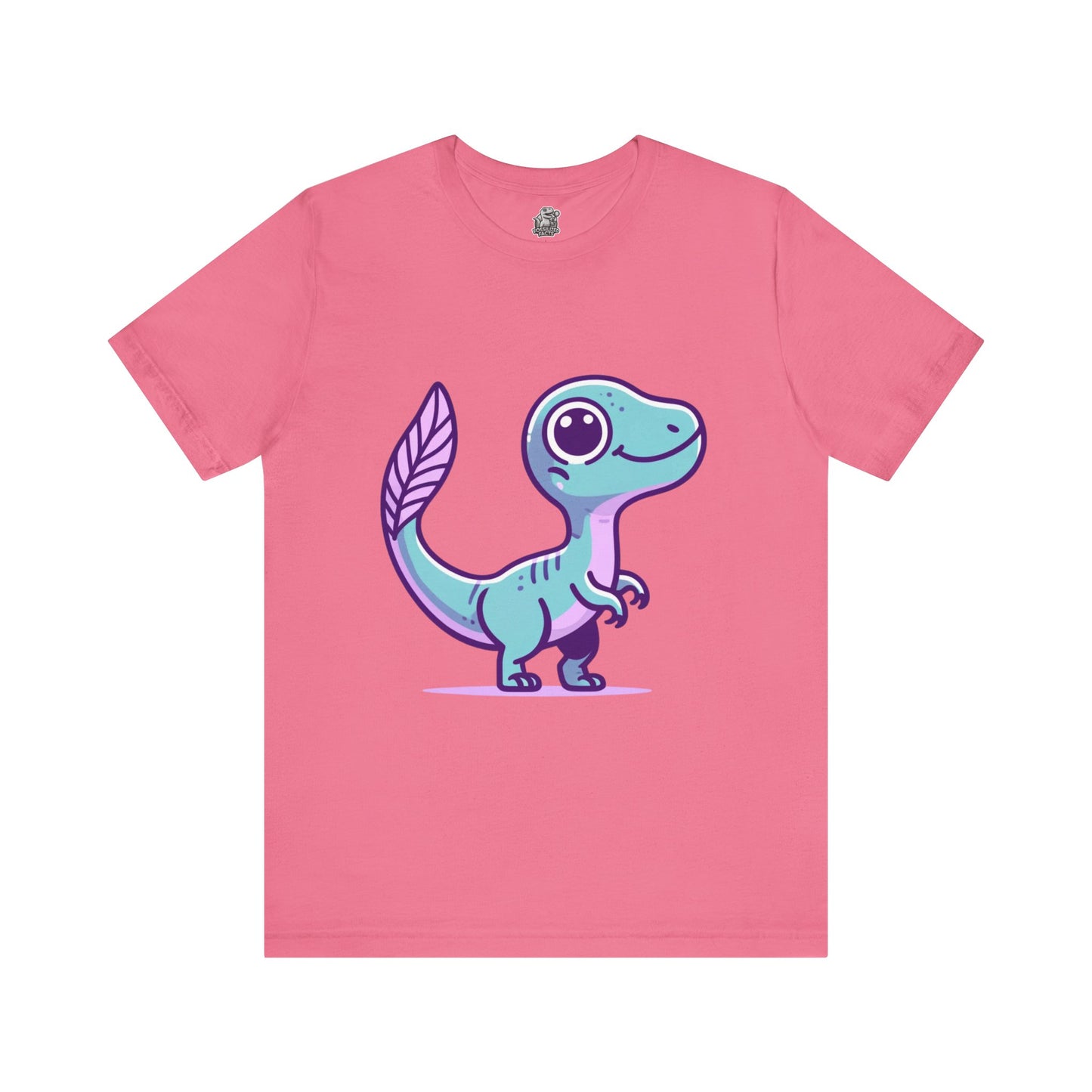 Adorable Pastel Velociraptor Tee – Cute Dino Vibes in Aqua & Lavender! 🦕💜💙 - Unisex Jersey Short Sleeve Tee Super Comfy Dino T-Shirt Gift