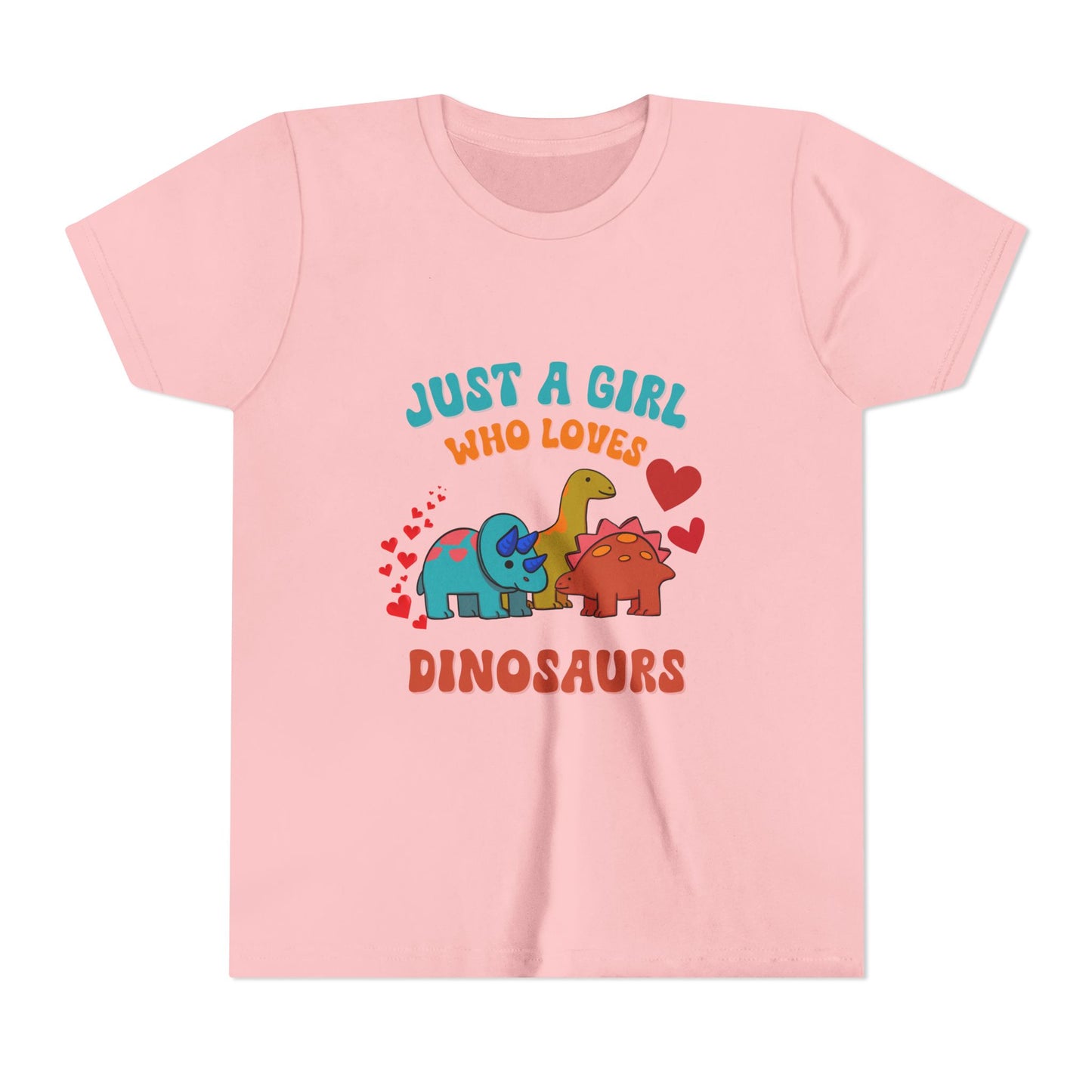Just a Girl Who Loves Dinosaurs Youth Size T-Shirt Stem Tweens and Teens who Love Dinosaurs Tshirts