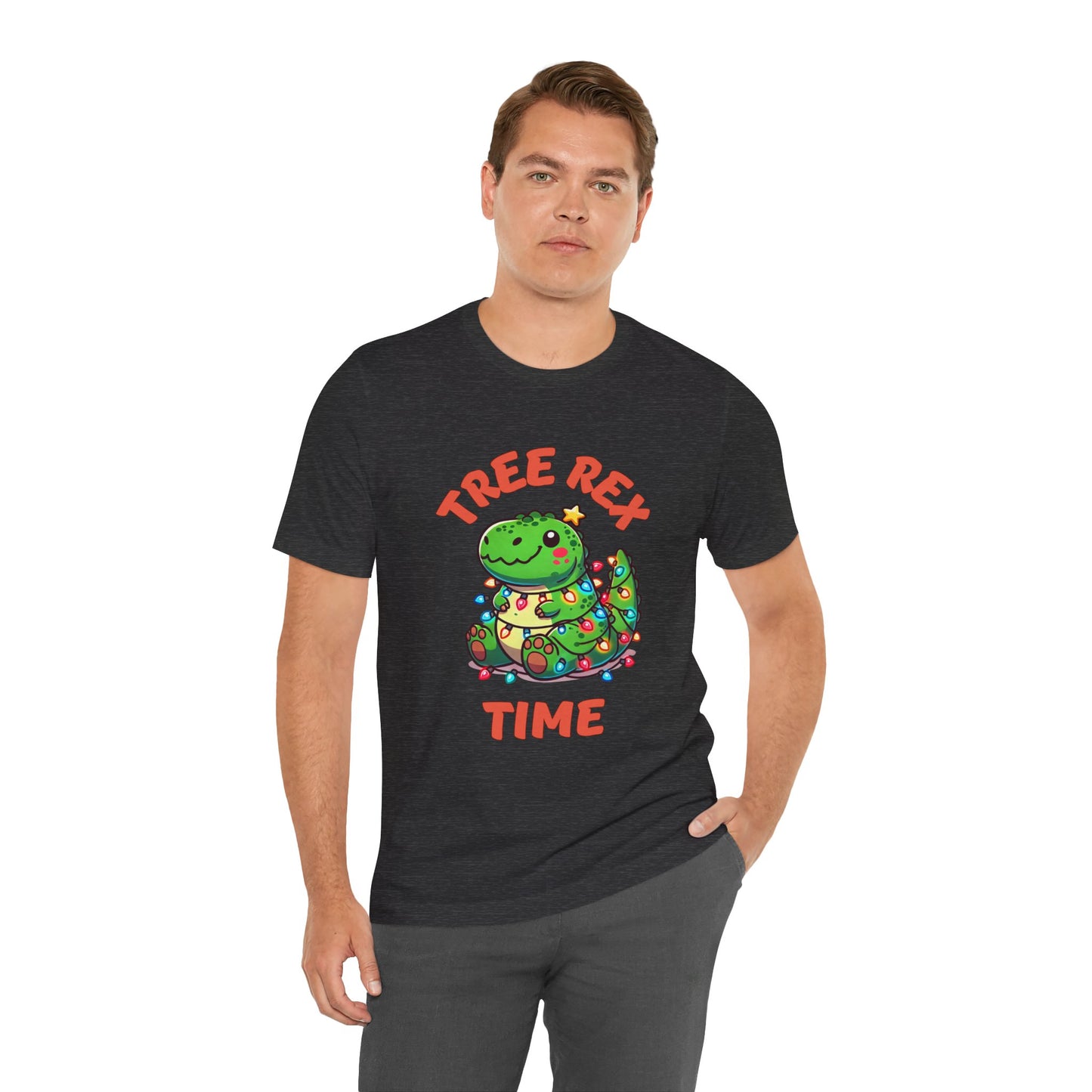 Tree Rex Time Christmas Kerry - Unisex Jersey Short Sleeve Tee Super Comfy Dino T-Shirt Gift