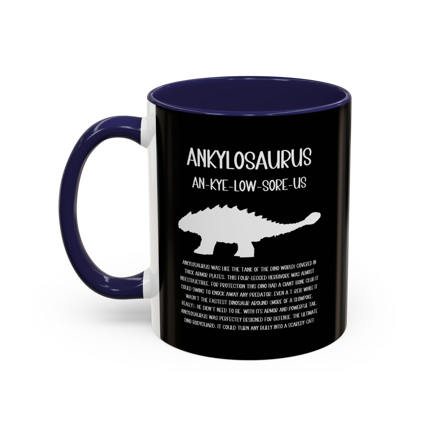 Ankylosaurus Mug with Detailed White Graphic Amazing Gift for the Dino Lovers in your life