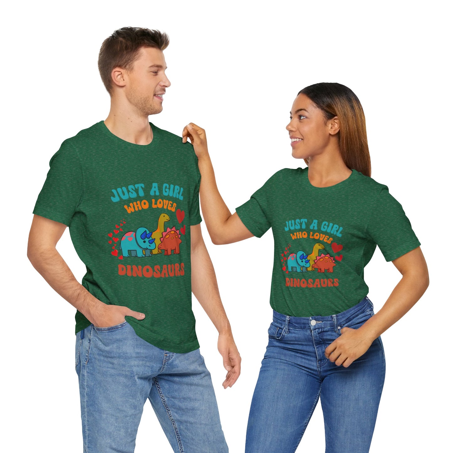 Retro - Just a Girl Who Loves Dinosaurs Unisex T-Shirt – Perfect for Dino Enthusiasts