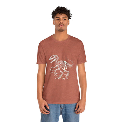 Velociraptor Fossil Skeleton Tee – Bold & Authentic Prehistoric Style! 🦖🦴✨ - Unisex Jersey Short Sleeve Tee Super Comfy Dino T-Shirt Gift