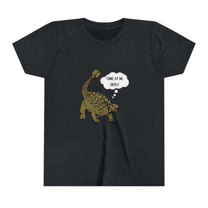 Youth Ankylosaurus Come at me Bro Graphic - Unisex Jersey Short Sleeve Tee Super Comfy Dino T-Shirt Gift