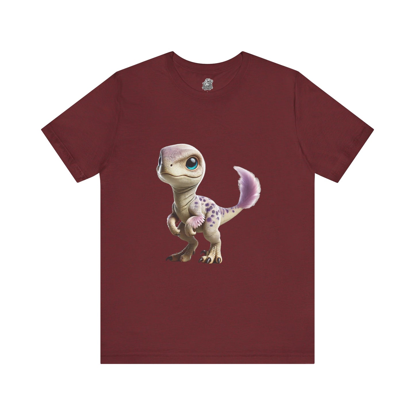 Lovable Baby Velociraptor Tee – Sweet Dino Style in Soft Pastels! 🦖💜✨ - Unisex Jersey Short Sleeve Tee Super Comfy Dino T-Shirt Gift