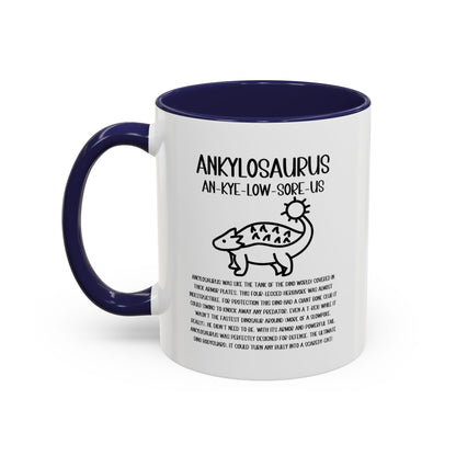 Cute Ankylosaurus Mug with Detailed Black Graphic Amazing Gift for the Dino Lovers in your life