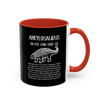 Outlined Ankylosaurus Mug with Detailed White Graphic Amazing Gift for the Dino Lovers in your life