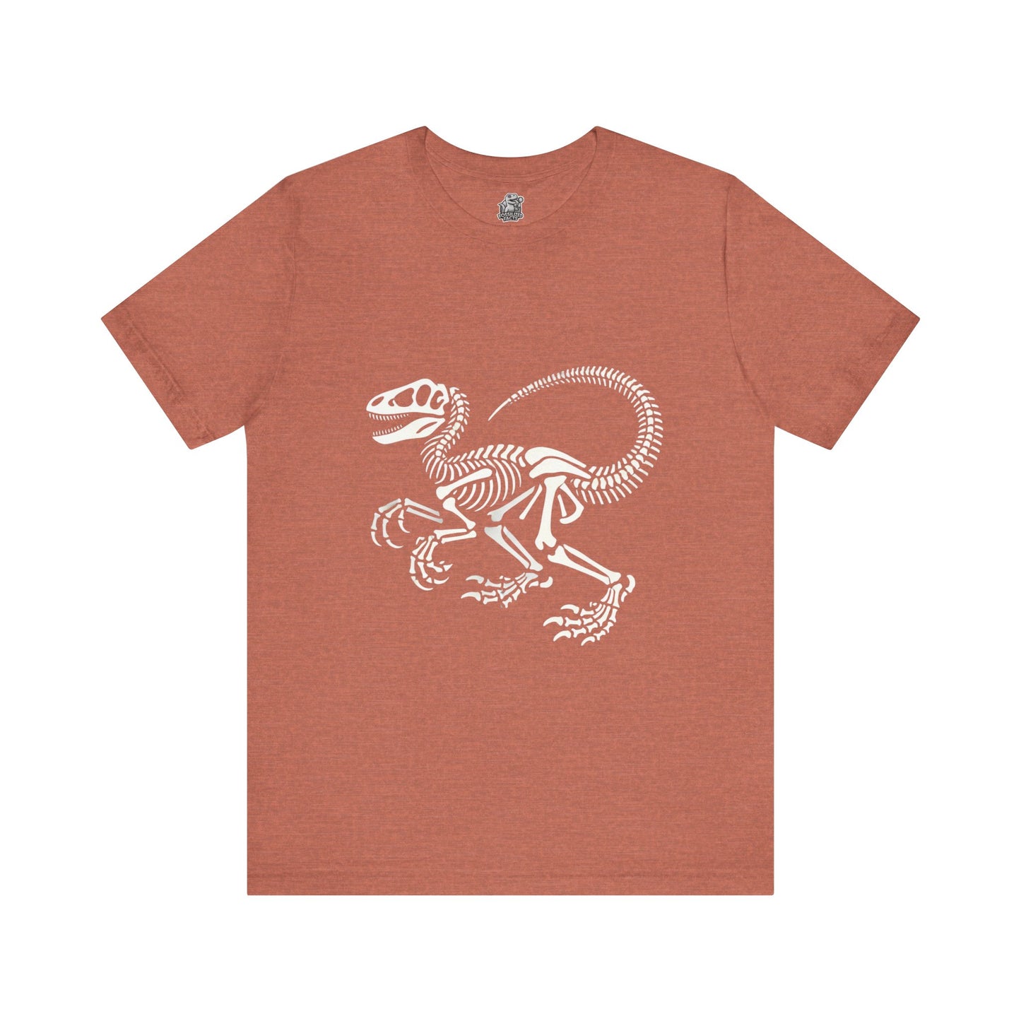 Classic Velociraptor Skeleton Tee – Bold Fossil Design for Dino Fans! 🦖🦴⚒️ - Unisex Jersey Short Sleeve Tee Super Comfy Dino T-Shirt Gift