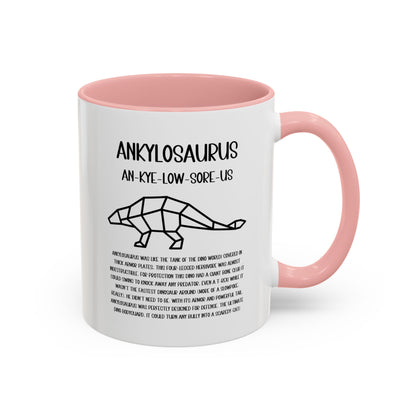 Polygon Ankylosaurus Mug with Detailed Black Graphic Amazing Gift for the Dino Lovers in your life