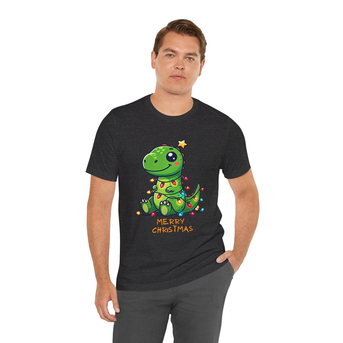 Merry Christmas - Tree Rex Steve - Unisex Jersey Short Sleeve Tee Super Comfy Dino T-Shirt Gift