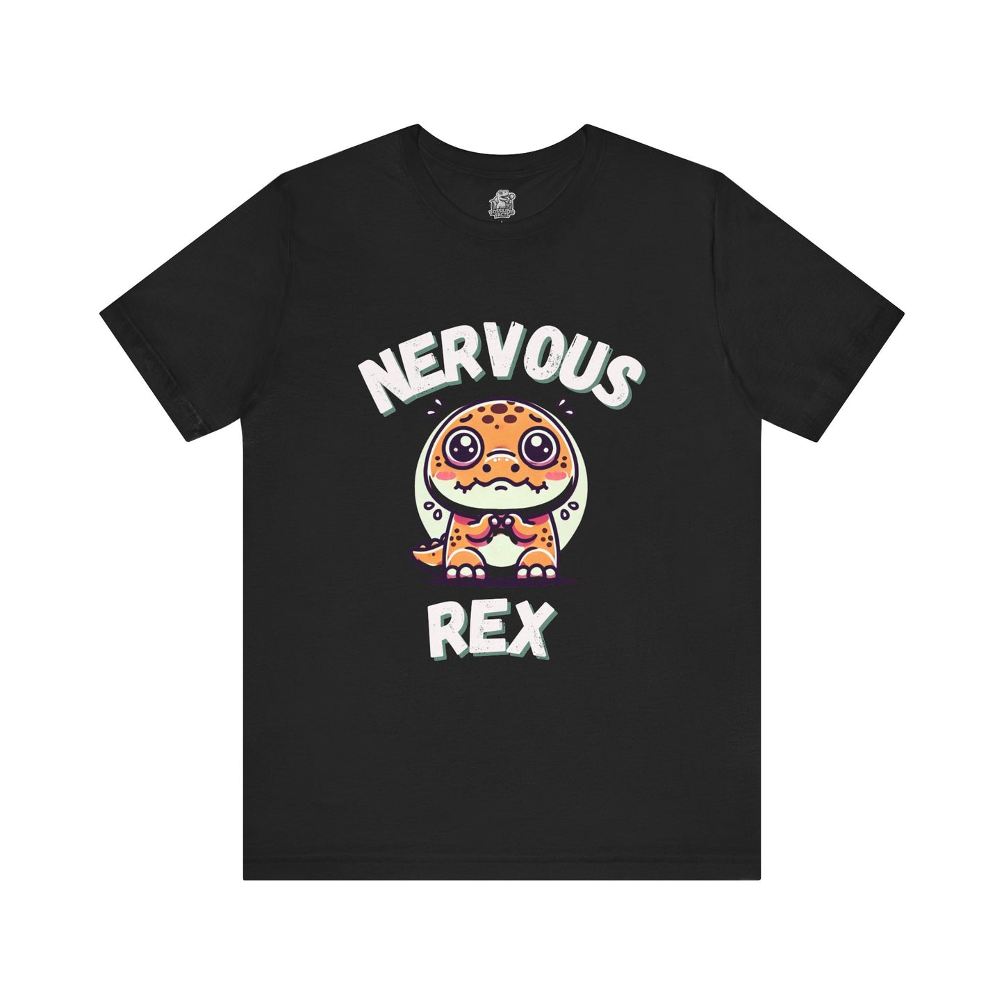 Nervous Rex Unisex T-Shirt – Adorable Unisex Dino Tee for Fun & Relatable Style