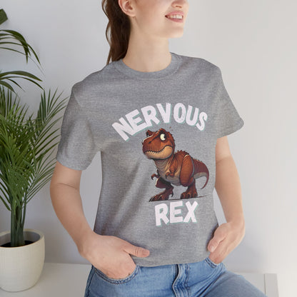 Tough and Nervous Rex Unisex T-Shirt – Funny & Adorable Unisex Dino Tee for Every Occasion