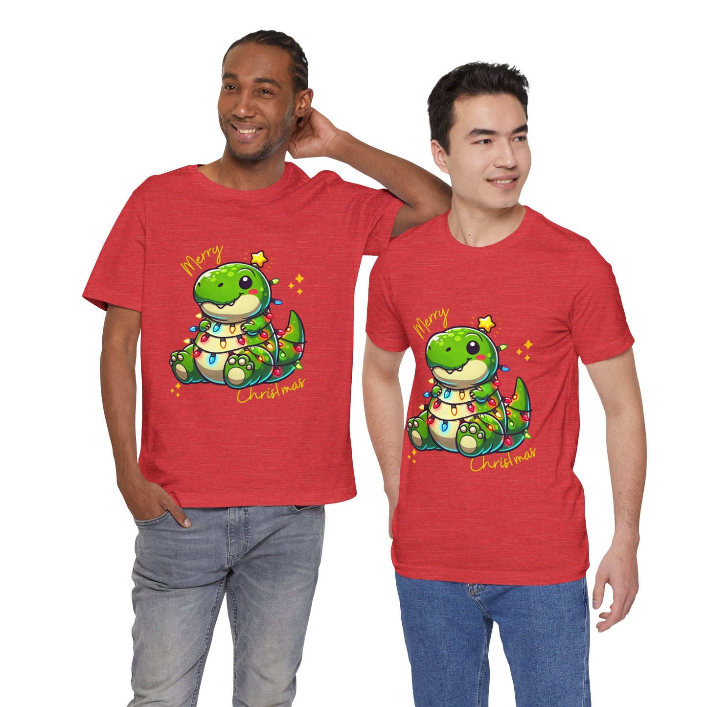 Tree Rex Merry Christmas Larry- Unisex Jersey Short Sleeve Tee Super Comfy Dino T-Shirt Gift