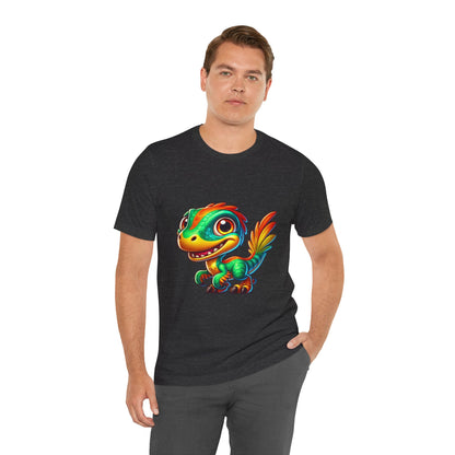 Smiley Velociraptor- Unisex Jersey Short Sleeve Tee Super Comfy Dino T-Shirt Gift