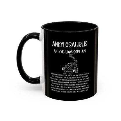 Defensive Ankylosaurus Mug with Detailed White Graphic Amazing Gift for the Dino Lovers in your life