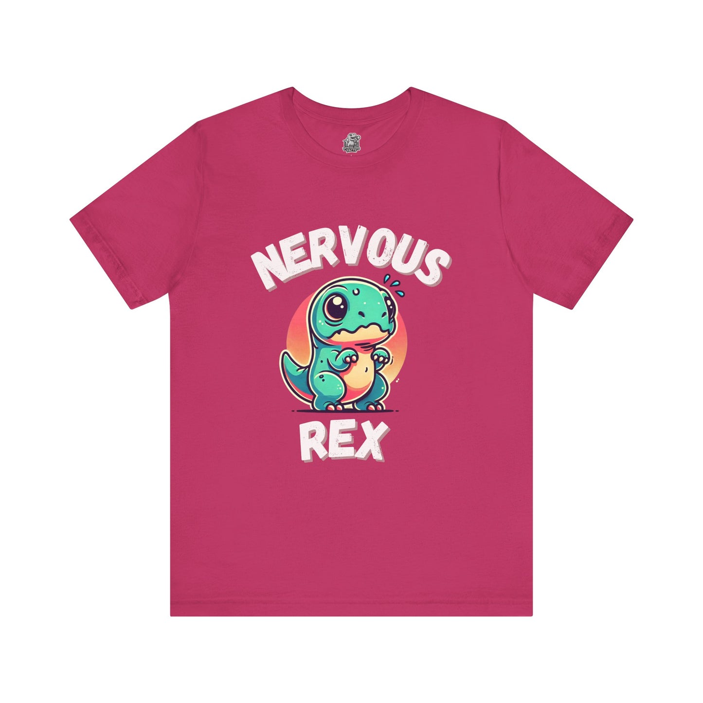 Nervous Rex Unisex T-Shirt – Cute & Funny Unisex Dinosaur Tee for All Dino Lovers