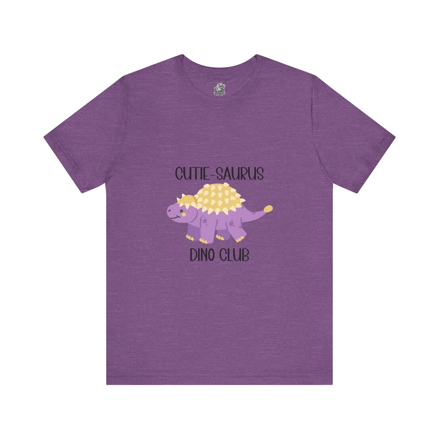 Ankylosaurus Ankylosaurus Cutie Saurus Dino Club Purple - Black Graphic - Unisex Jersey Short Sleeve Tee Super Comfy Dino T-Shirt Gift